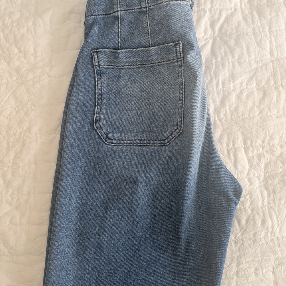 The Colette Cropped High-Rise Wide-Leg Jeans by Maeve